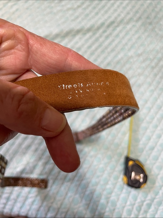 Silver gold, copper, and bronze metallic leather belt main image 5